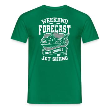 Conception de jet ski pour les conducteurs de jet ski - T-shirt homme - vert - Devant - AI Model Male 178 dark (178cm)