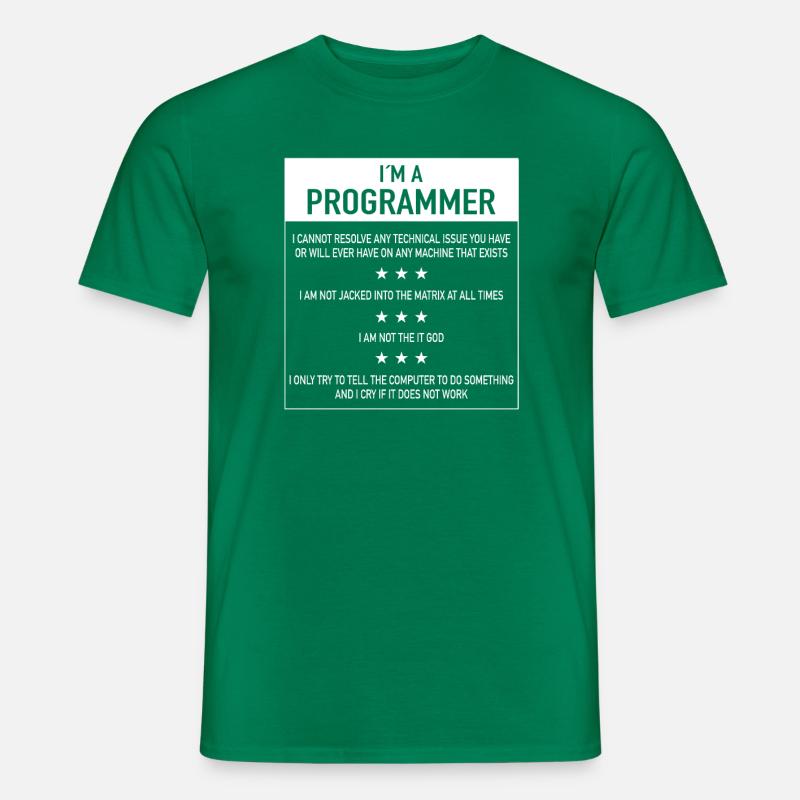 Je suis un devis de programmeur pour codeur - T-shirt homme - vert