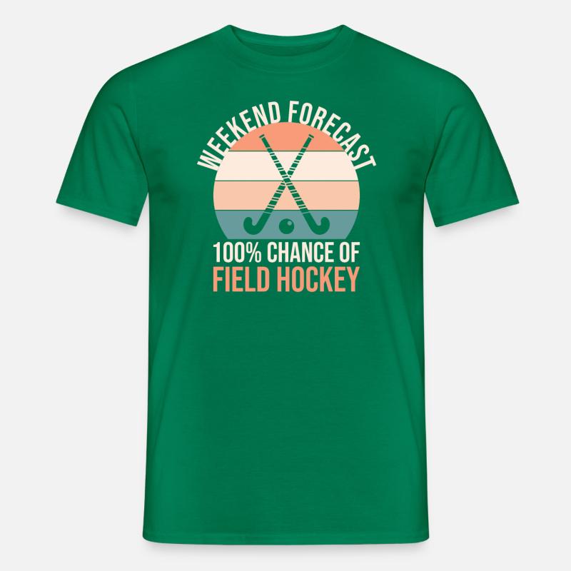 Wochenendvorhersage 100% Feldhockey - Männer T-Shirt - Kelly Green