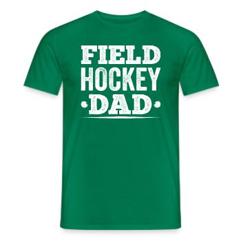 Retro Hockey - Feldhockey Papa - Männer T-Shirt - Kelly Green - Vorne - AI Model Male 178 dark (178cm)