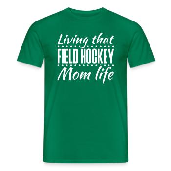 Retro Hockey - Feldhockey Mama - Männer T-Shirt - Kelly Green - Vorne - AI Model Male 178 dark (178cm)