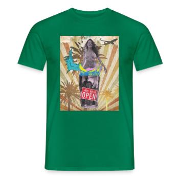 Summer Vibes Collage - Men's T-Shirt - kelly green - Front - AI Model Male 178 dark (178cm)