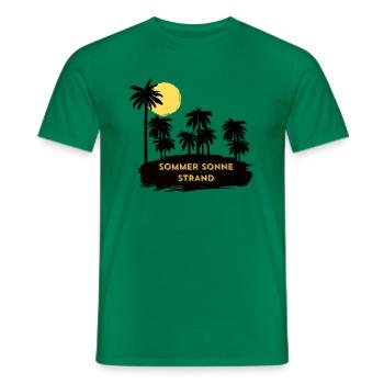 Sommer Sonne Strand - Männer T-Shirt - Kelly Green - Vorne - AI Model Male 178 dark (178cm)