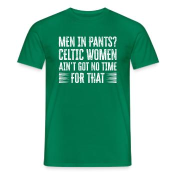 Lustiger Schottland Kilt Spruch Schottenrock - Männer T-Shirt - Kelly Green - Vorne - AI Model Male 178 dark (178cm)