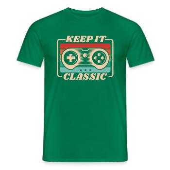 Retro Zocker Sprüche Gaming Geschenk - Männer T-Shirt - Kelly Green - Vorne - AI Model Male 178 dark (178cm)