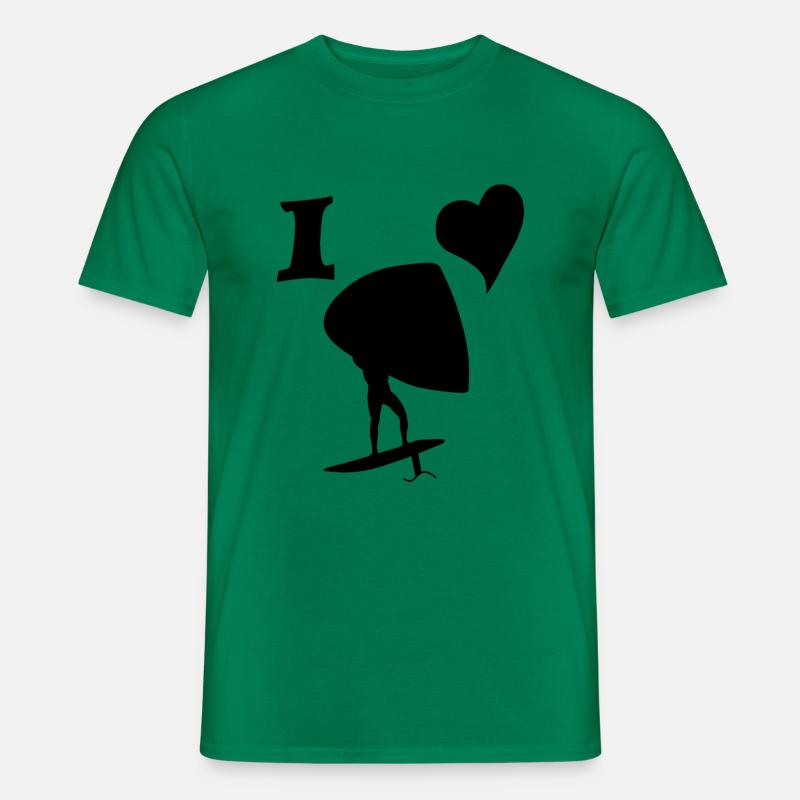 Ich liebe Wingfoils - Männer T-Shirt - Kelly Green
