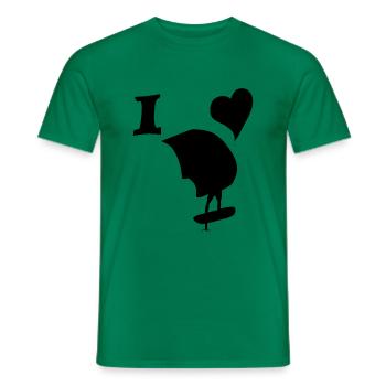 Love for wingfoilen - Men's T-Shirt - kelly green - Front - AI Model Male 178 dark (178cm)