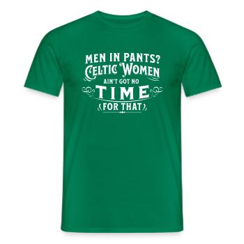 Lustiger Schottland Kilt Spruch Schottenrock - Männer T-Shirt - Kelly Green - Vorne - AI Model Male 178 dark (178cm)