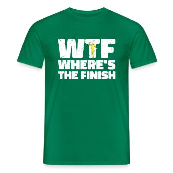 WTF Wo ist das Ziel - Running Runner - Männer T-Shirt - Kelly Green - Vorne - AI Model Male 178 dark (178cm)