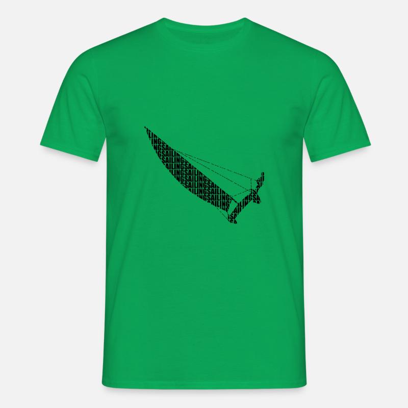 Katamaran Sailing Text - Männer T-Shirt - Kelly Green