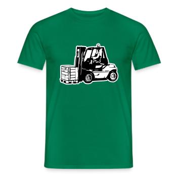 Gabelstapler / Forklift - Männer T-Shirt - Kelly Green - Vorne - AI Model Male 178 dark (178cm)