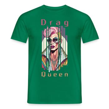 Drag Queen - T-shirt homme - vert - Devant - AI Model Male 178 dark (178cm)