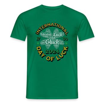 Chemise de la Saint-Patrick - Int Day of Happiness 2024 - T-shirt homme - vert - Devant - AI Model Male 178 dark (178cm)
