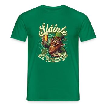 St. Patricks Day - Slainte - Leprechaun Toast Bier - Männer T-Shirt - Kelly Green - Vorne - AI Model Male 178 dark (178cm)