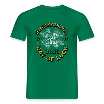 St Patricks day - International day of luck 2025 - Men's T-Shirt - kelly green - Front - AI Model Male 178 dark (178cm)