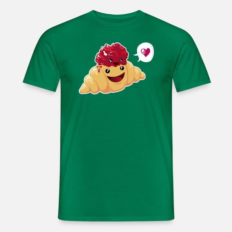 Beste Freunde oder Liebe? Croissant & Marmelade - Männer T-Shirt - Kelly Green