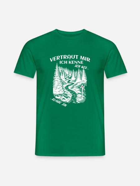 Wandern Vertraut Mir Ich Kenne Den Weg Bergsteiger - Männer T-Shirt - Kelly Green