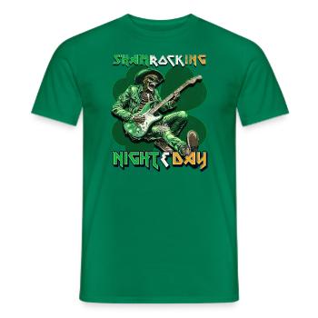 St Patricks Day - Shamrocking night and day - Männer T-Shirt - Kelly Green - Vorne - AI Model Male 178 dark (178cm)