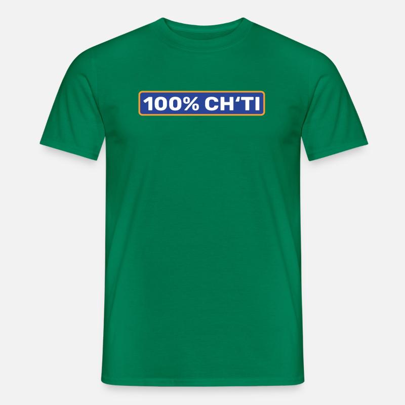 100% Ch'ti - Nord pas de calais - T-shirt homme - vert