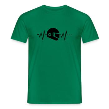 Herzschlag Helm - Männer T-Shirt - Kelly Green - Vorne - AI Model Male 178 dark (178cm)