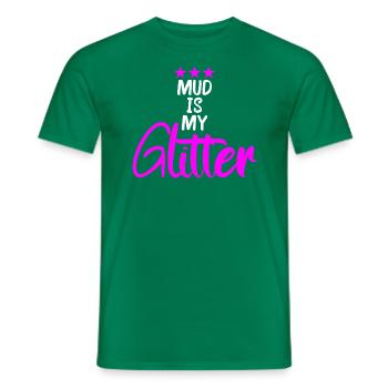 la boue est mon scintillement - T-shirt homme - vert - Devant - AI Model Male 178 dark (178cm)