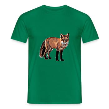 Fuchs - Männer T-Shirt - Kelly Green - Vorne - AI Model Male 178 dark (178cm)
