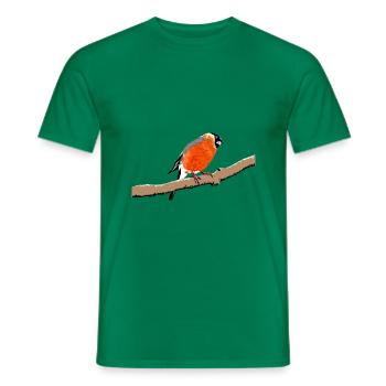 Bullfinch / bullfinch - Men's T-Shirt - kelly green - Front - AI Model Male 178 dark (178cm)