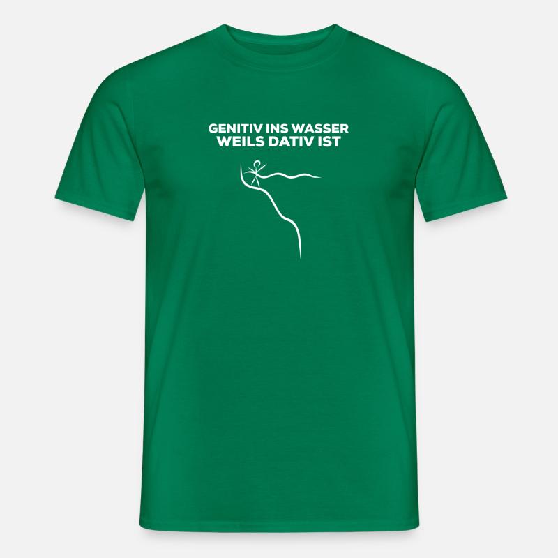 Genitiv Dativ Lustiger Spruch - Männer T-Shirt - Kelly Green