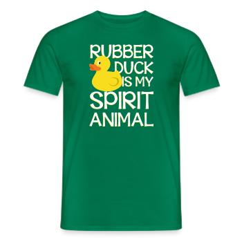 Rubber Duck is my spirit animal - Men's T-Shirt - kelly green - Front - AI Model Male 178 dark (178cm)