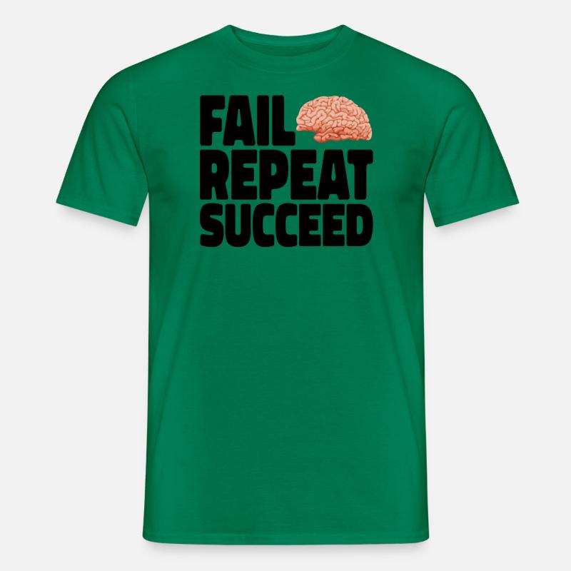 Fail into Succeed black - Männer T-Shirt - Kelly Green