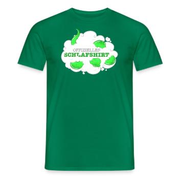 Sleeping snake on a cloud - Men's T-Shirt - kelly green - Front - AI Model Male 178 dark (178cm)