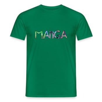 MANGA - Men's T-Shirt - kelly green - Front - AI Model Male 178 dark (178cm)