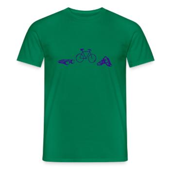 triathlete - Men's T-Shirt - kelly green - Front - AI Model Male 178 dark (178cm)