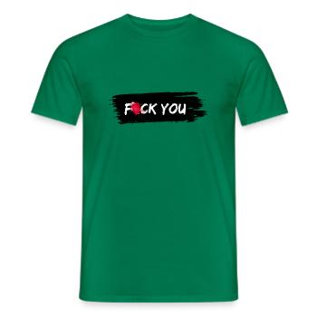 Fuck you - T-shirt homme - vert - Devant - AI Model Male 178 dark (178cm)