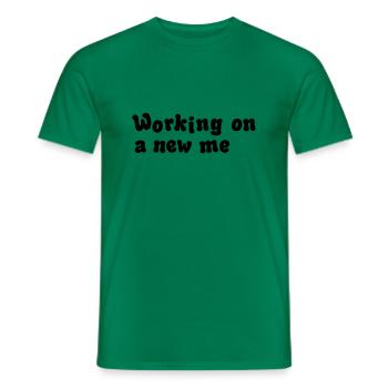 working on a new me illustration - Men's T-Shirt - kelly green - Front - AI Model Male 178 dark (178cm)