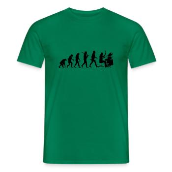 Schlagzeug Evolution Percussion Evolution - Männer T-Shirt - Kelly Green - Vorne - AI Model Male 178 dark (178cm)
