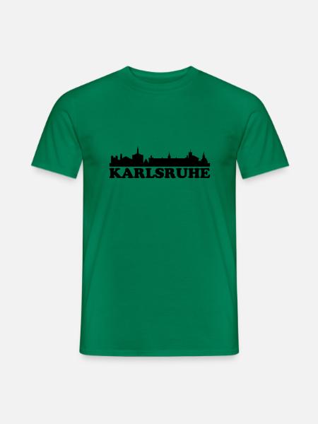 Skyline Karlsruhe Text - Männer T-Shirt - Kelly Green