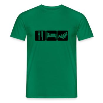 eat sleep bjj 01 brazilian jiu jitsu - T-shirt homme - vert - Devant - AI Model Male 178 dark (178cm)