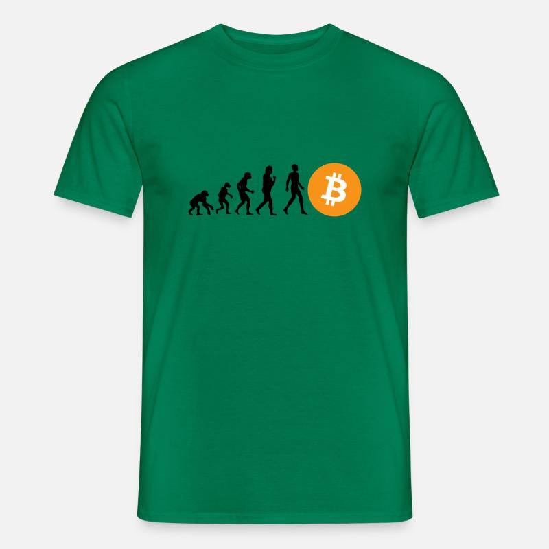 Évolution cryptographique du BTC Bitcoin - T-shirt homme - vert