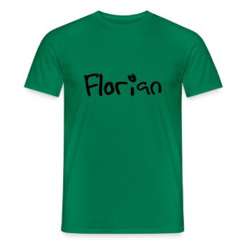 florian - Men's T-Shirt - kelly green - Front - AI Model Male 178 dark (178cm)