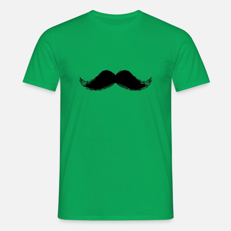 Schnurrbart - Männer T-Shirt - Kelly Green