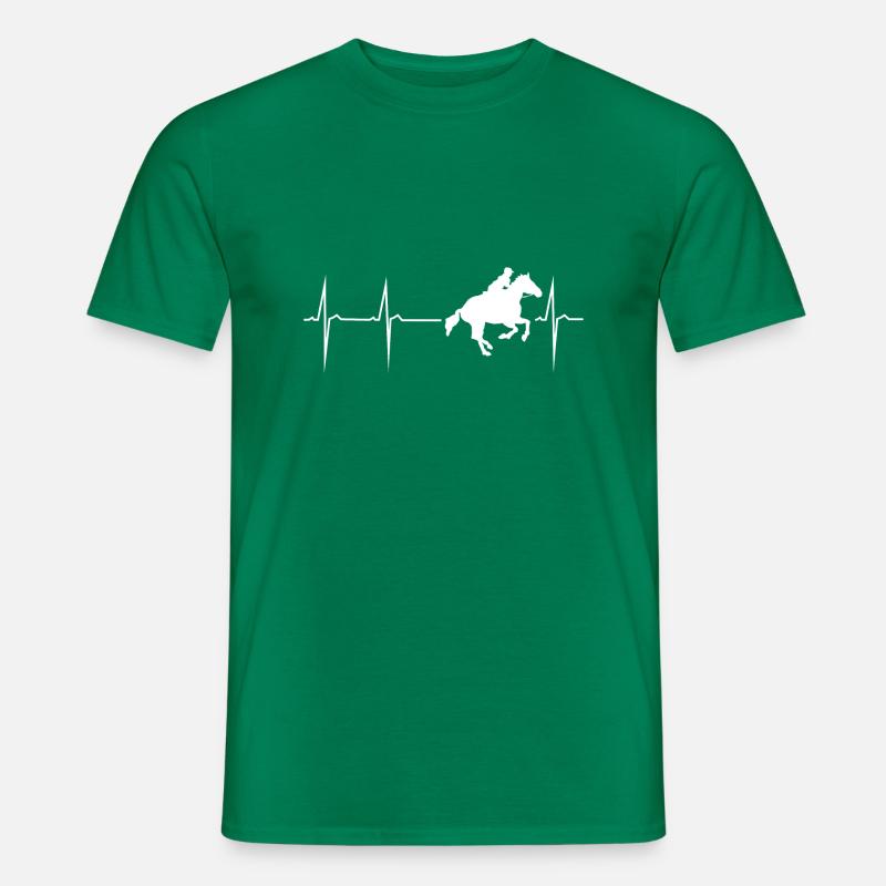 le battement cavalier cheval cheval - T-shirt homme - vert