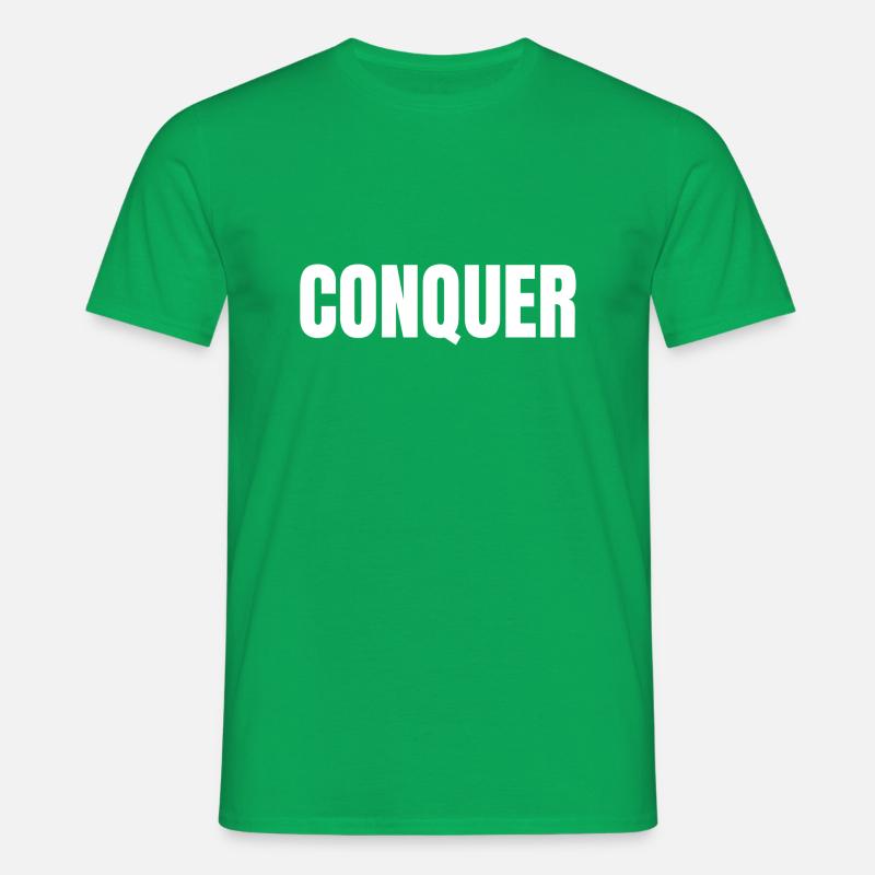 CONQUER - Männer T-Shirt - Kelly Green