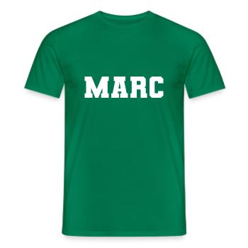 Name - Marc - Männer T-Shirt - Kelly Green - Vorne - AI Model Male 178 dark (178cm)