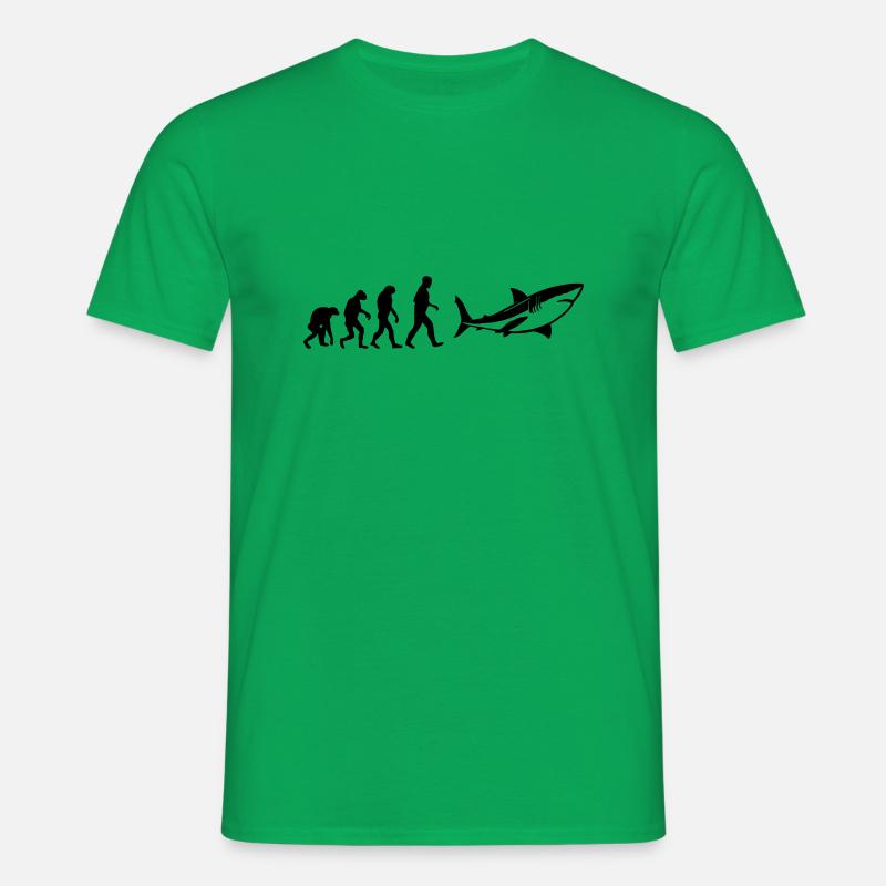 hai evolution - Männer T-Shirt - Kelly Green