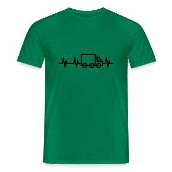 LKW Fahrer, Trucker, Lastwagen Herzschlag - Männer T-Shirt - Kelly Green - Vorne - AI Model Male 178 dark (178cm)