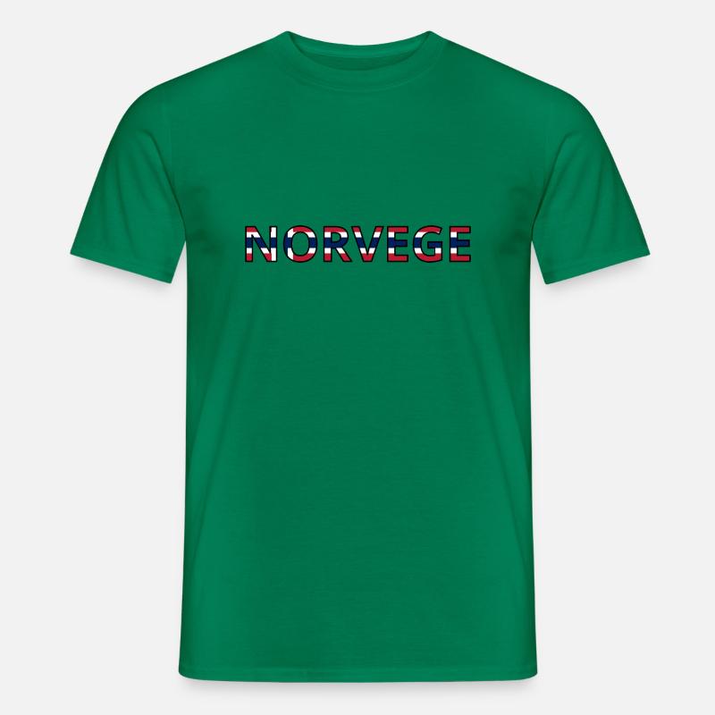Flagge von Norwegen - Männer T-Shirt - Kelly Green