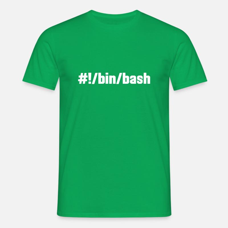 #!/bin/bash - Linux Shell - T-shirt Homme - vert