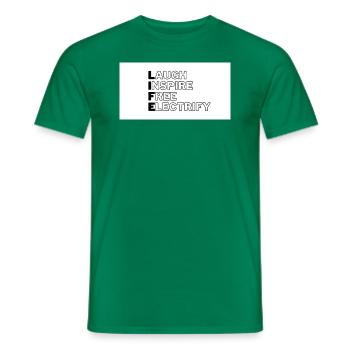 L I F E 1 - Männer T-Shirt - Kelly Green - Vorne - AI Model Male 178 dark (178cm)