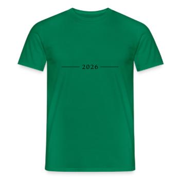 2026 year - Men's T-Shirt - kelly green - Front - AI Model Male 178 dark (178cm)